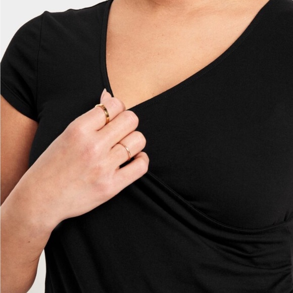 MATERNITY CROSS-FRONT NURSING SHIRT NWT - Picture 3 of 9